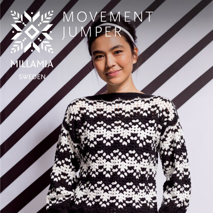 Movement Jumper - Sweater Crochet Pattern For Women in MillaMia Naturally Soft Cotton by MillaMia
