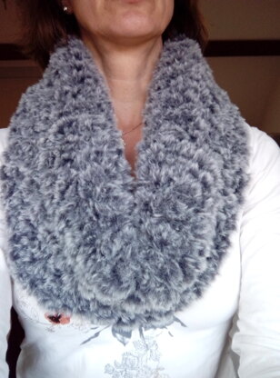 Snugly faux fur cowl