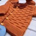 Pumpkin baby knitting pattern cardigan, hat, booties & mitts