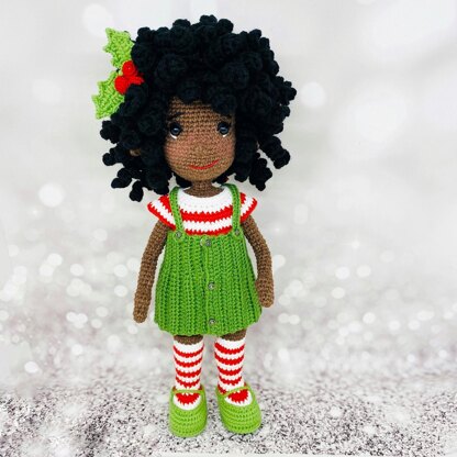 Christmas elf, crochet doll, amigurumi doll, Bella