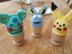Knitted Pokemon inspired egg cosies