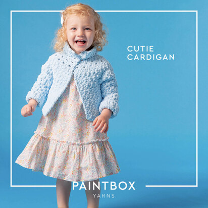 Cutie Cardigan - Free Crochet Pattern For Kids in Paintbox Yarns Chenille by Paintbox Yarns