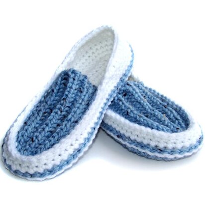 Knit Crochet Slippers Moccasin