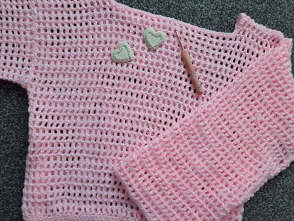 Crochet Summer Mesh Sweater Pattern