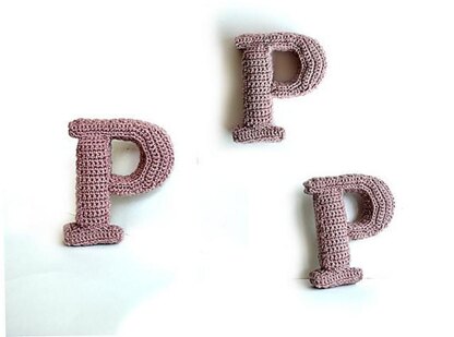 Letter P Crochet Pattern, 3D Letter Amigurumi