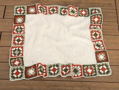 Granny Square Border Blanket