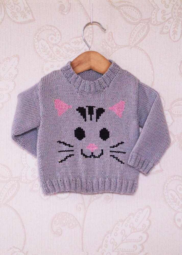 Cat face outlet sweater