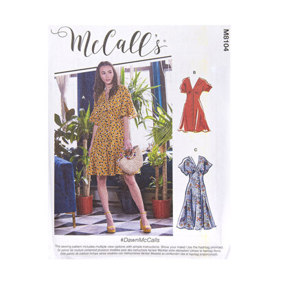 McCall's Misses' Dresses M8104 - Sewing Pattern