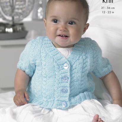 Cardigans & Waistcoat in King Cole Baby Glitz DK - 4394 - Downloadable PDF