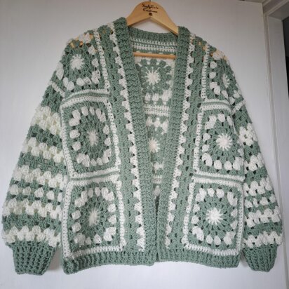 Sage & Cream Spring Granny Cardy