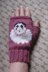 Pierrot clown fingerless mitts/gloves