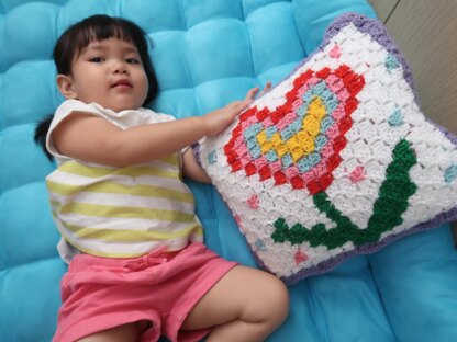 Raining Hearts & Blooming Hearts Pillow Cover