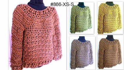 866-XS-S Chunky Oversized Pullover Sweater