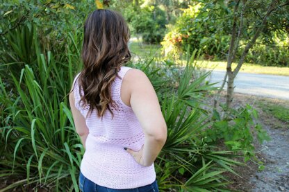 Blushing Eyelet Tank