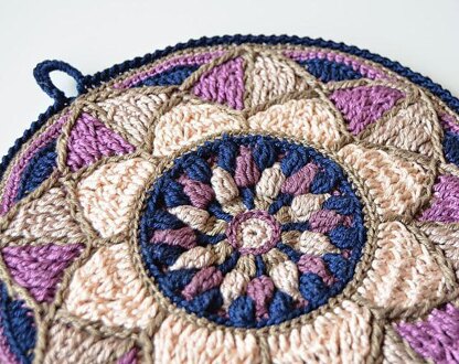 Stained Glass Mandala Potholder