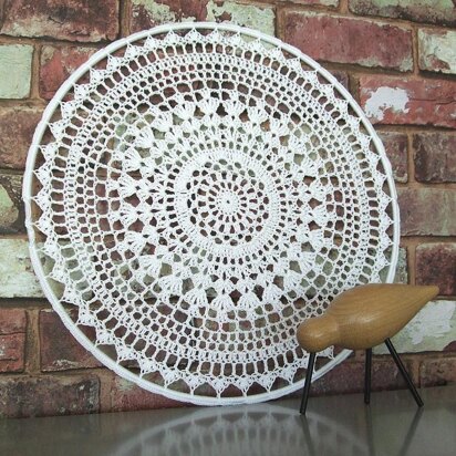 White Mandala 15,5 inch/40 cm Crochet PDF Pattern