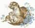 Bothy Threads Otterly Adorable Cross Stitch Kit