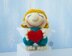 Small Cupid doll knitting flat