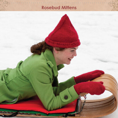 Rosebud Mittens in Classic Elite Yarns Toboggan - Downloadable PDF