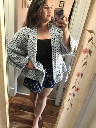 Super chunky hexagon cardigan