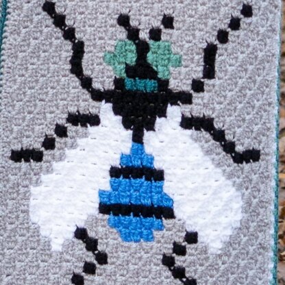 Super-fly Blue Bottle C2C Square