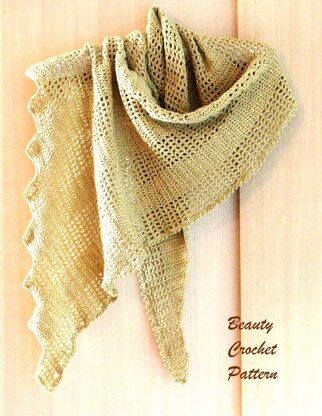 Asymmetrical Shawl "Golden Dragon"