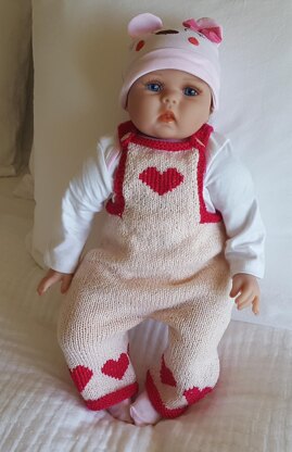 Juliet - overalls with heart motifs