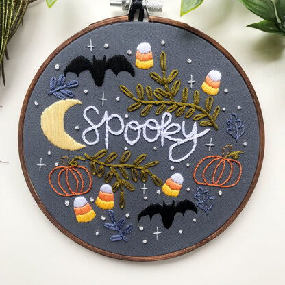 Spooky Halloween Embroidery Pattern