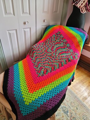 Neon Vortex Afghan