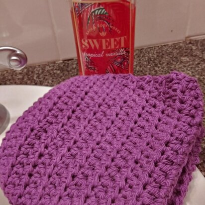 Half double crochet washcloth