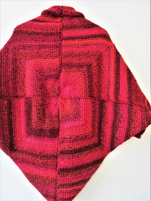 Mitered Squares Cocoon Shrug