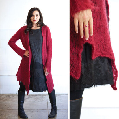 Lightweight Felted Coat in Classic Elite Yarns Giselle - Downloadable PDF