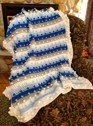 Bobble Blanket Decked in Blue