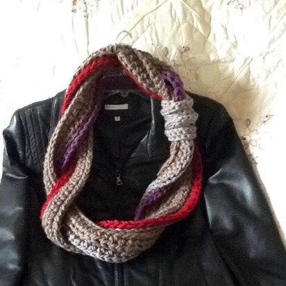 Fiber and Cords Crocheted Scarf