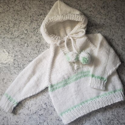 CC Newborn Striped Hoodie