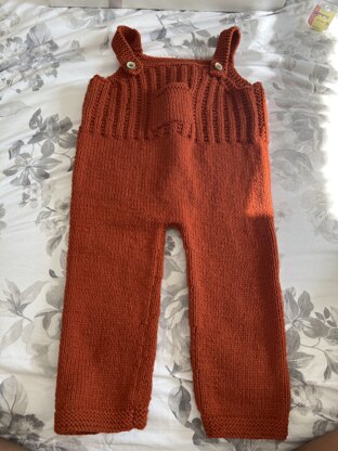 Baby Pocket Dungarees in Sirdar Snuggly Baby Cashmere Merino DK - 5485 - Downloadable PDF