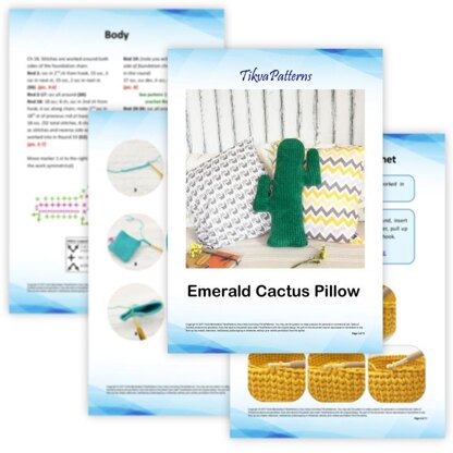 Emerald Cactus Pillow