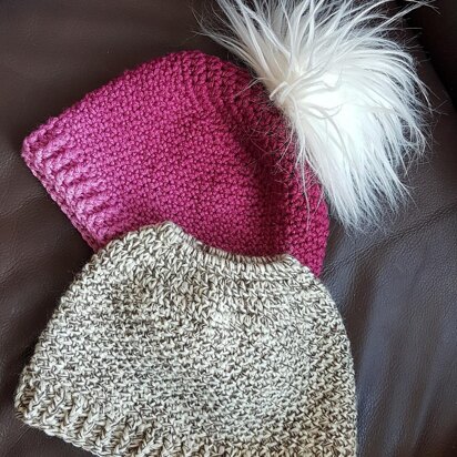 Everly Beanie and Messy Bun Hat