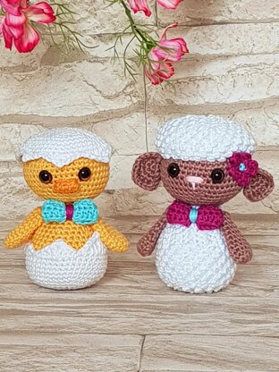 Easter-Trio: Chicklet, Bunny & Lamb