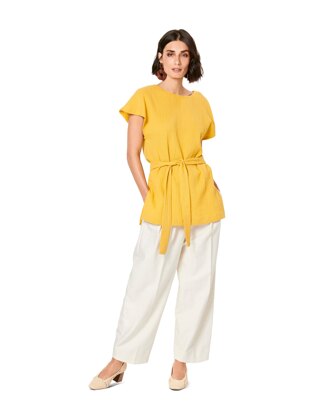 Burda Style Misses' Blouse Shirt â€“ Over-cut Shoulders, V-neck in Front or Back B6204 - Paper Pattern, Size 8-18
