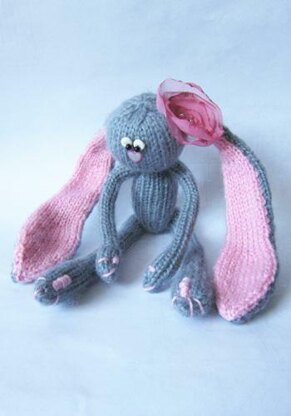 Bunny Peony doll knitted flat