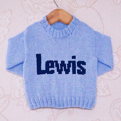 Intarsia - Lewis Moniker Chart - Childrens Sweater