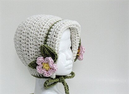 Baby Girl's Bonnet and Slippers