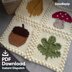 Crochet Mushroom, Acorn, Leaf Blanket