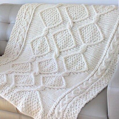 Diamond Heights Cable Blanket