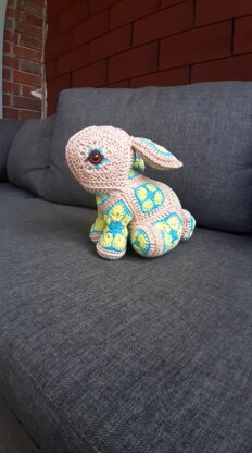 A little Bunny with African Flowers