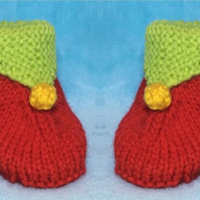 Christmas Elf Baby Booties