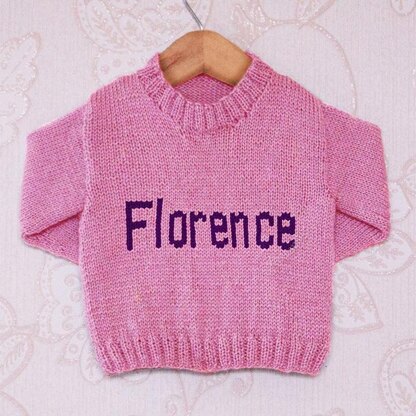 Intarsia - Florence Moniker Chart - Childrens Sweater