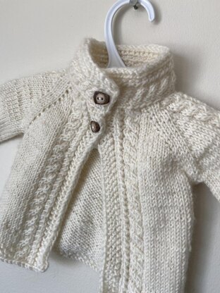 Gently Cabled Baby Cardigan