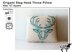 Origami Stag Head Throw Pillow (2016012)